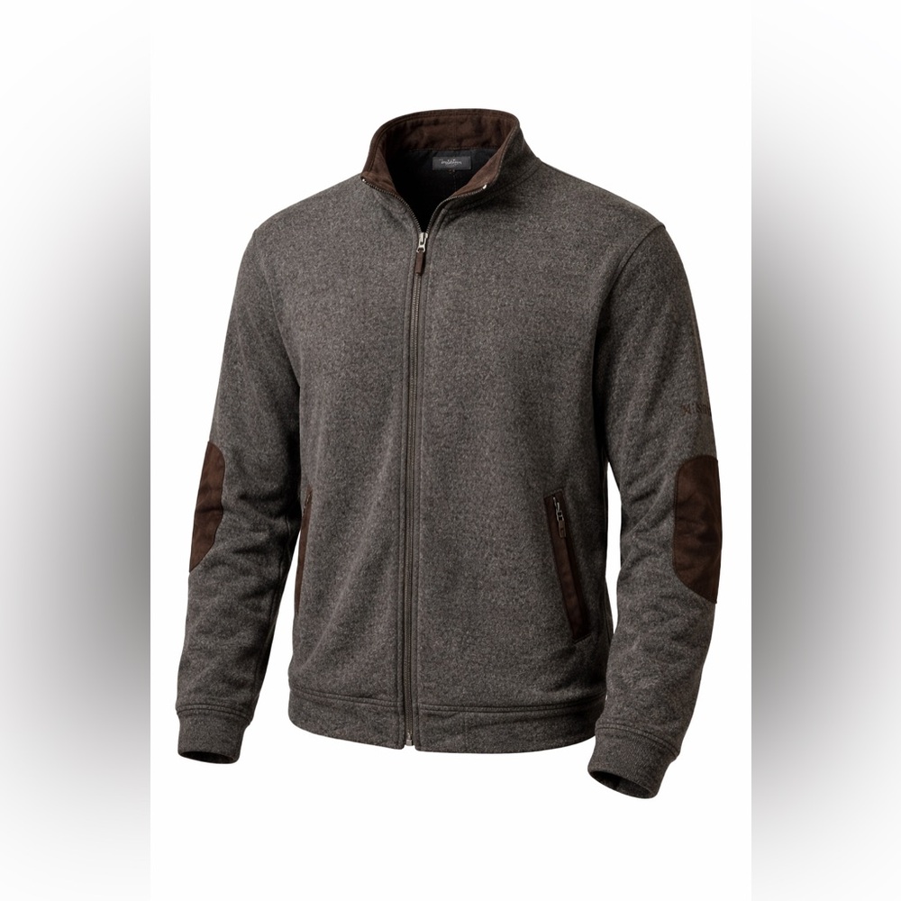 Turtleson 100% Extra Fine Merino Wool Jacket Mens 2XL Gray Full Zip Golf